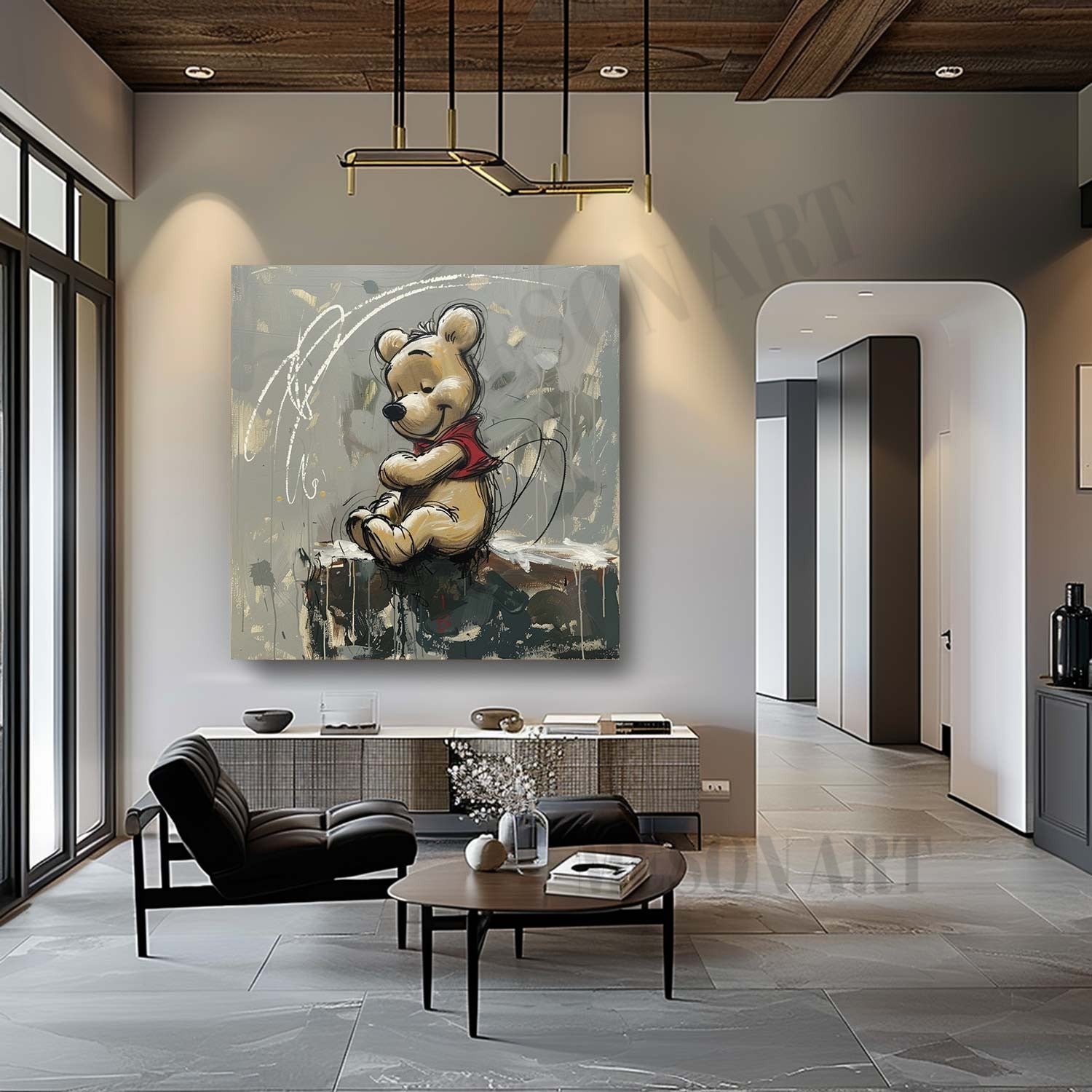 Wall Art Textured Whimsical Winnie Pop