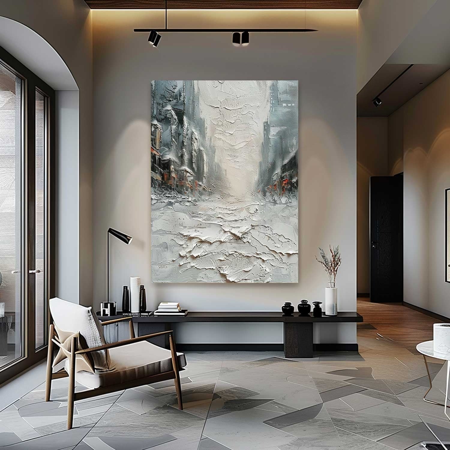 Wall Art Impasto Urban Street Painting