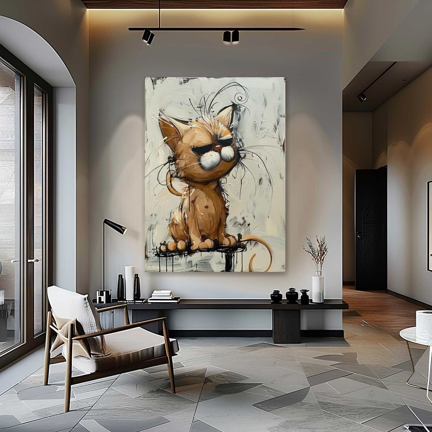 Wall Art Textured Expressive Brushstroke