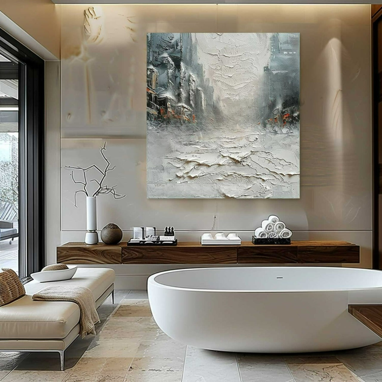 Wall Art Impasto Urban Street Painting