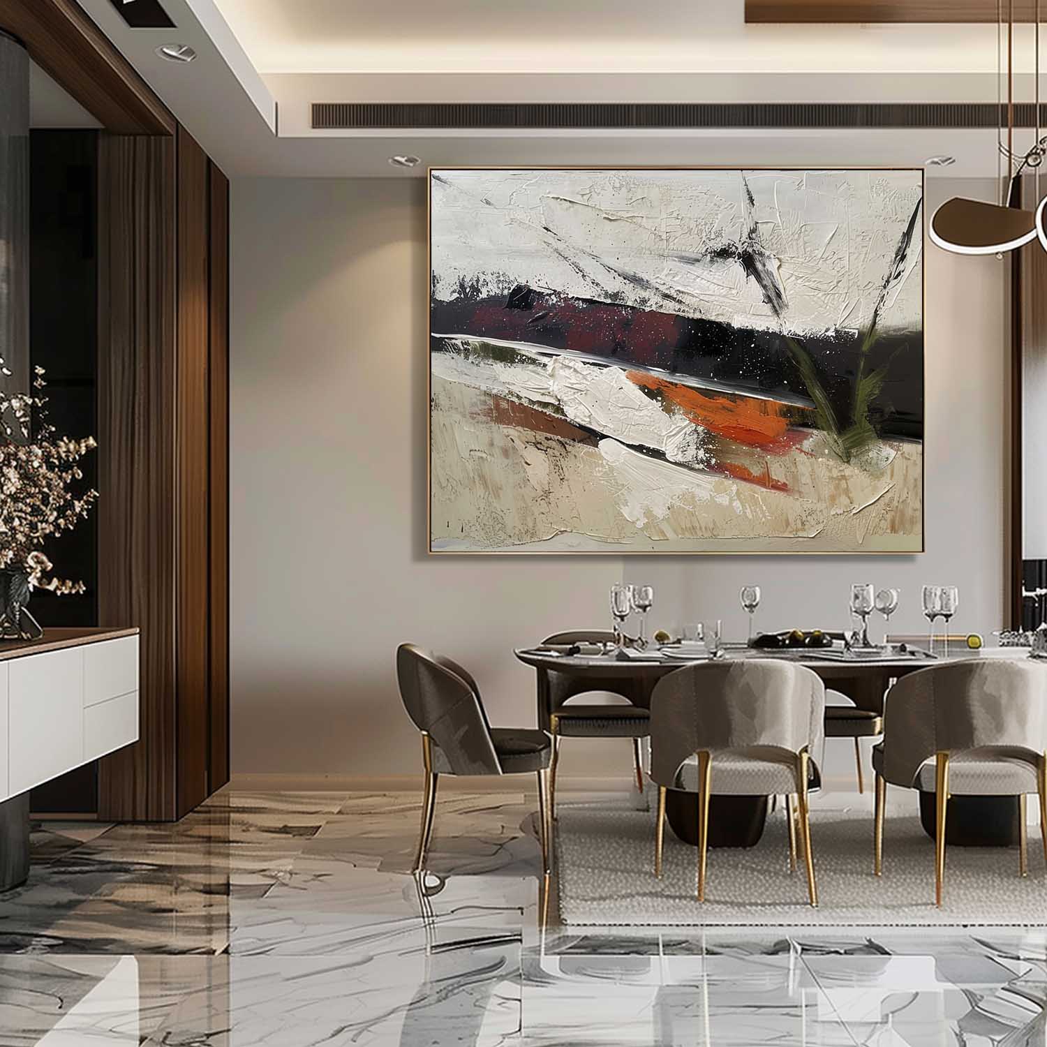 Wall Art Rectangle Abstract Textured Landscape