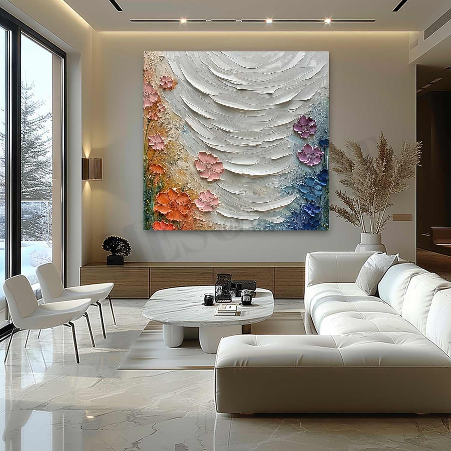 Plaster Art Texture Painting SG332 - Neutralighting