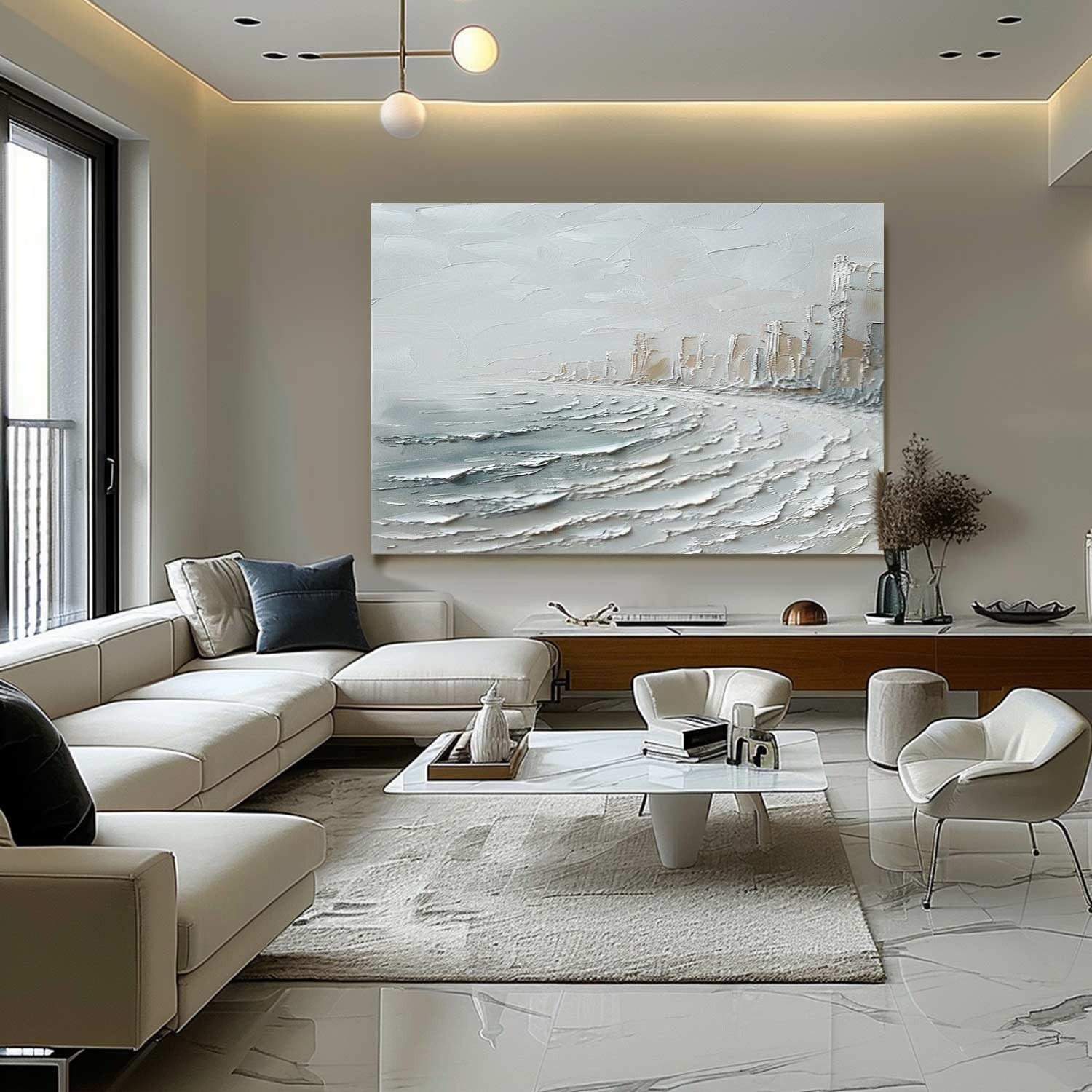 Wall Art Misty Coastal Cliffs Seascape