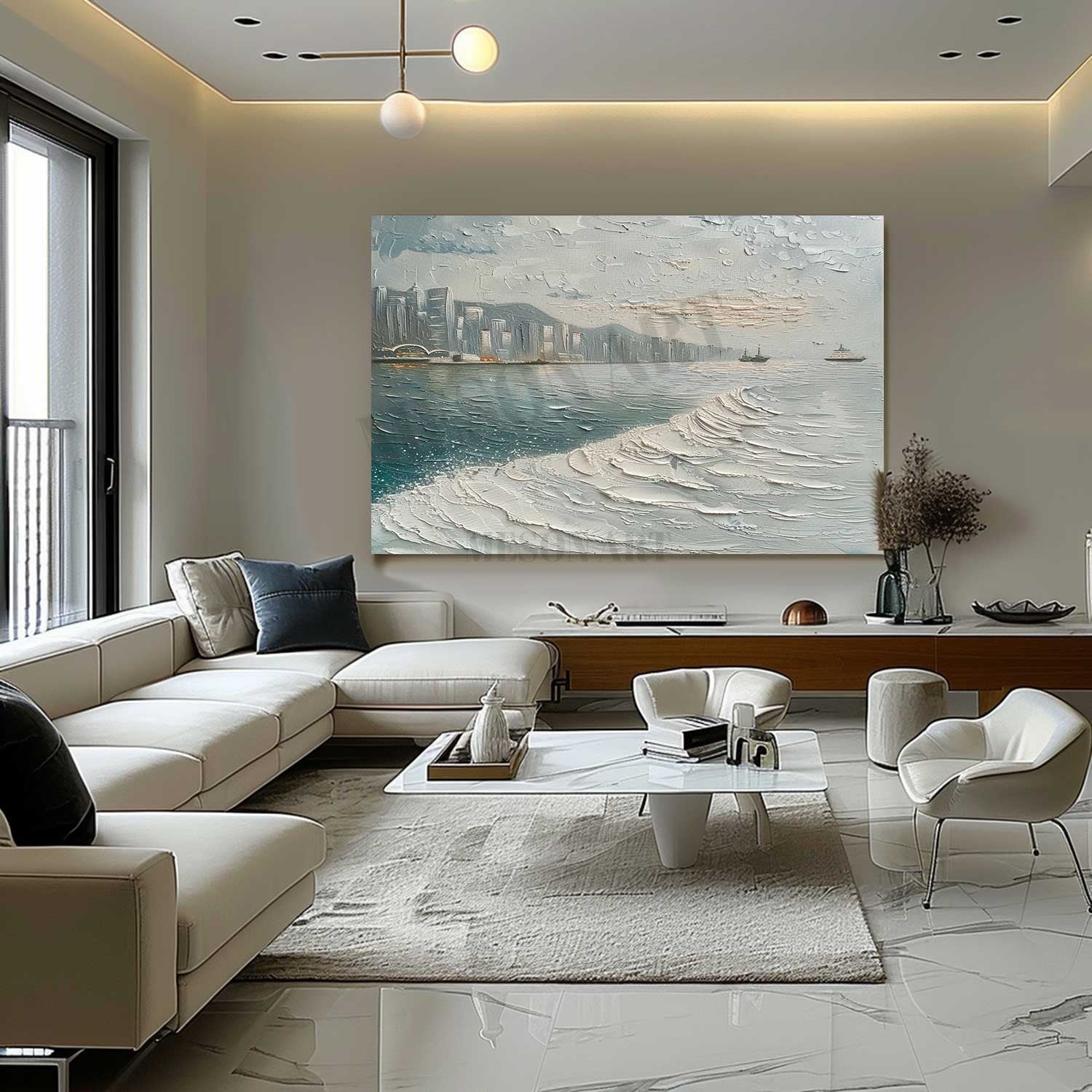 Plaster Art Texture Painting SG313 - Neutralighting