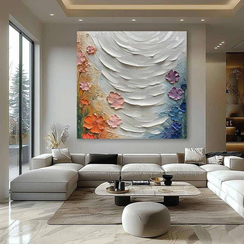 Wall Art Abstract Floral Textured Modern