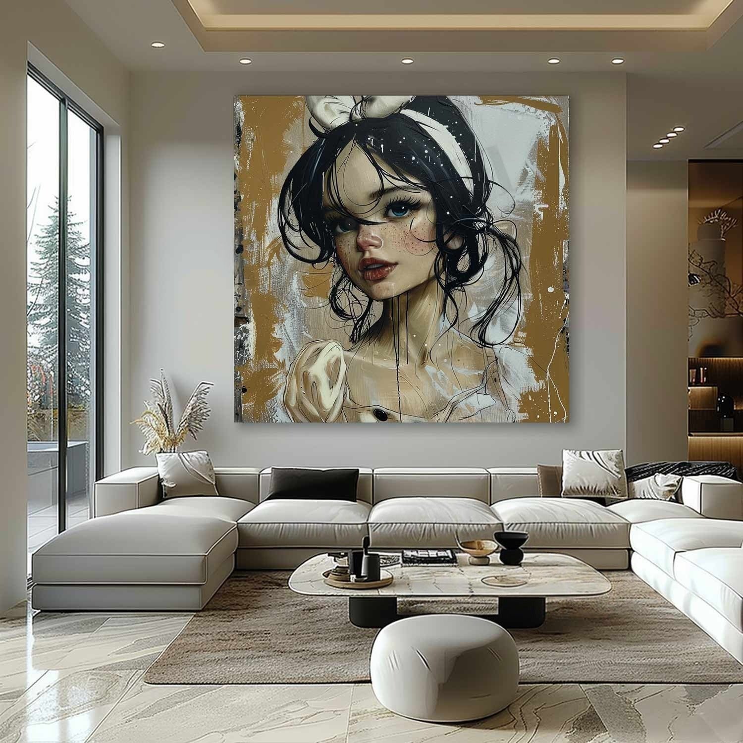 Wall Art Textured Expressive Brushstroke