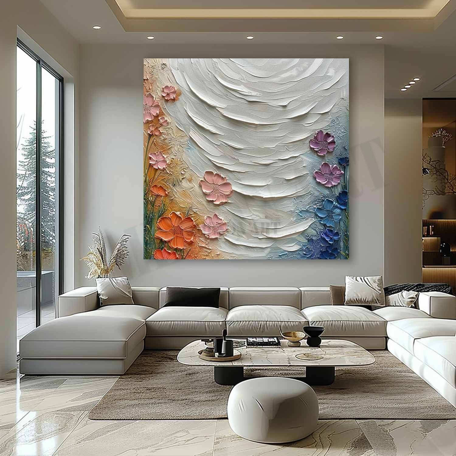Plaster Art Texture Painting SG332 - Neutralighting