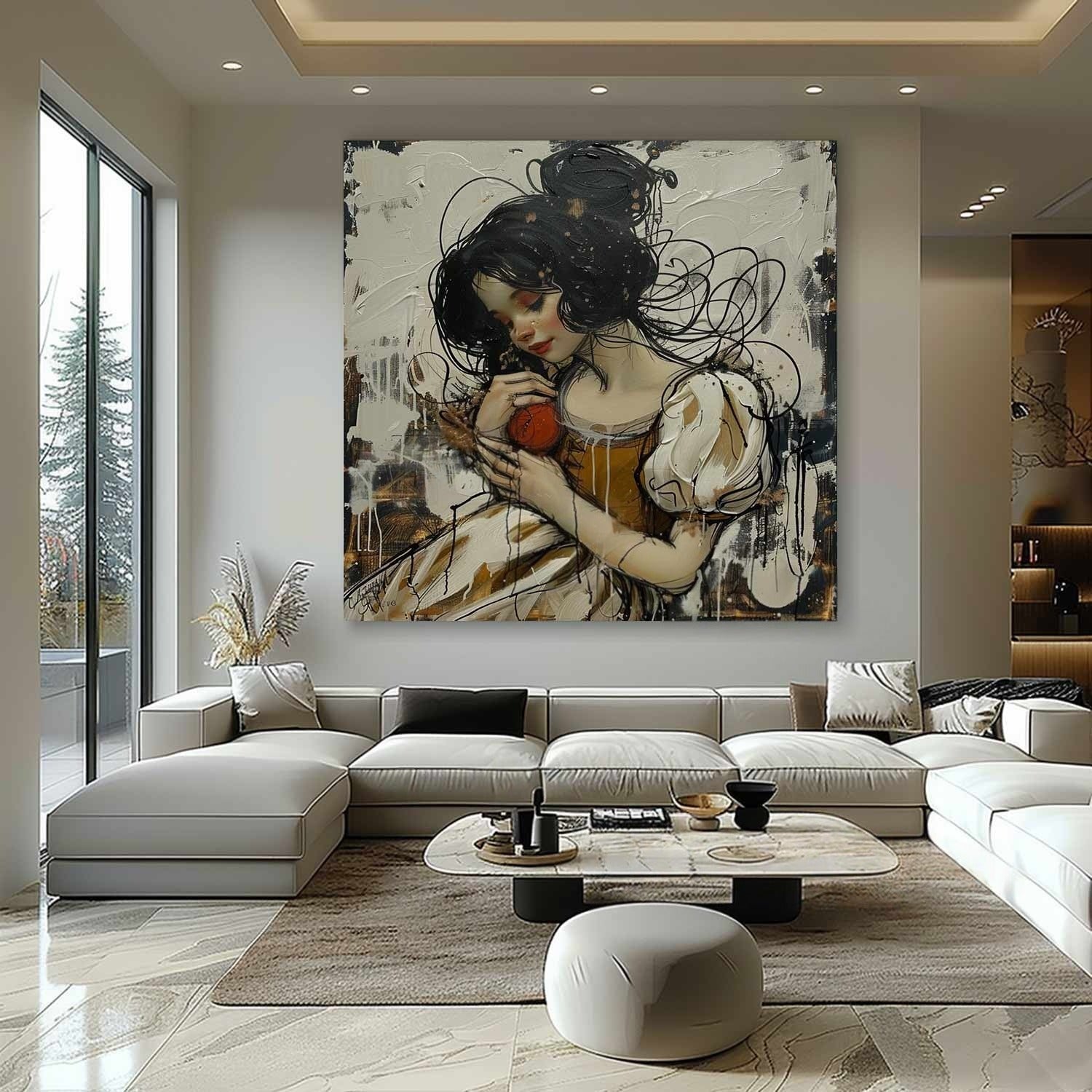 Wall Art Snow White Canvas