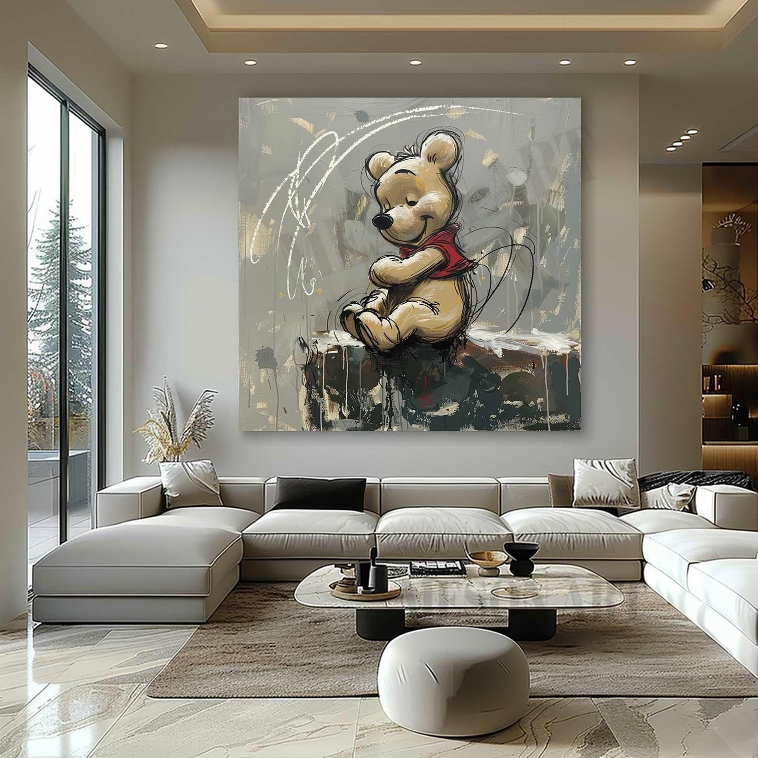 Wall Art Textured Whimsical Winnie Pop