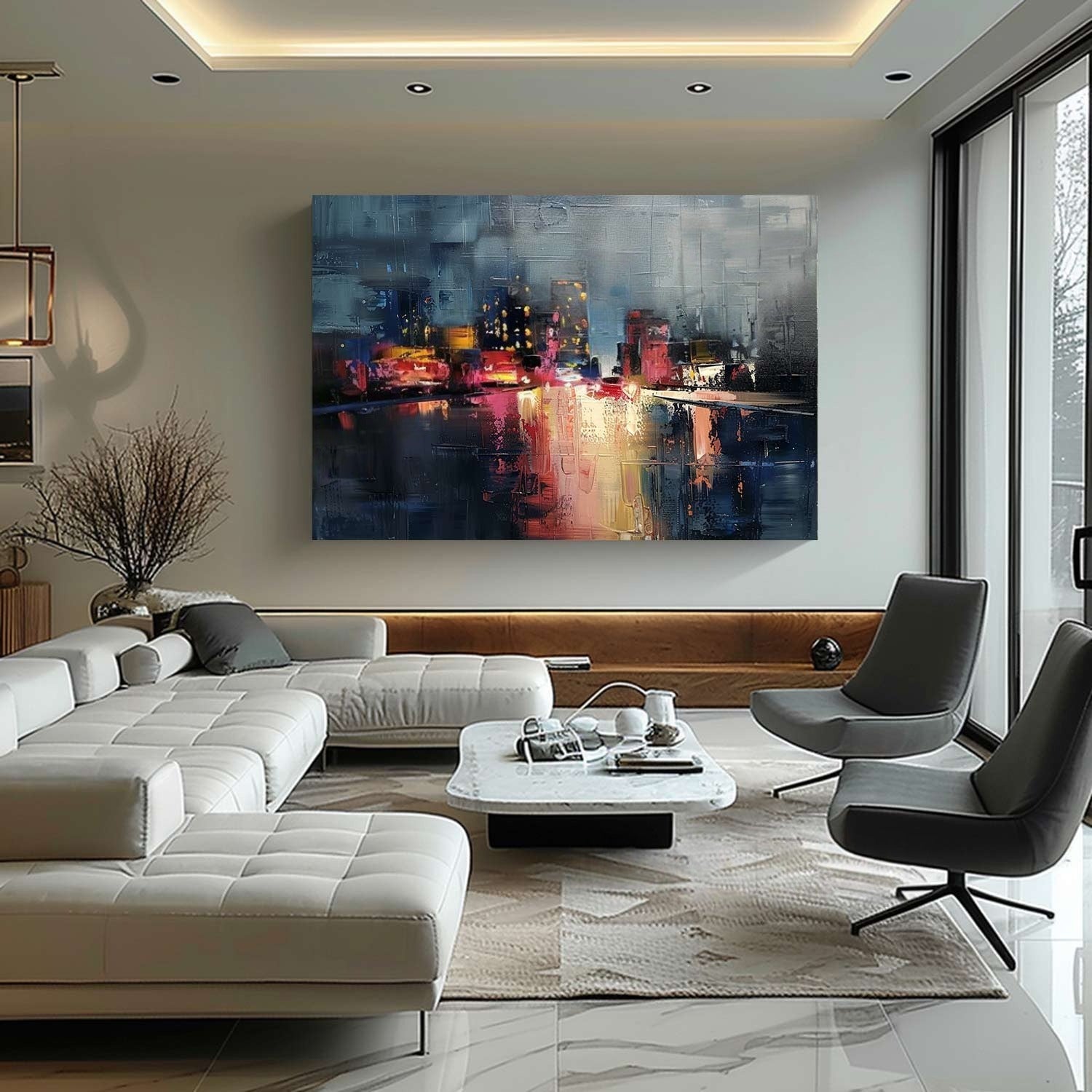 Wall Art Expressive Brushstroke