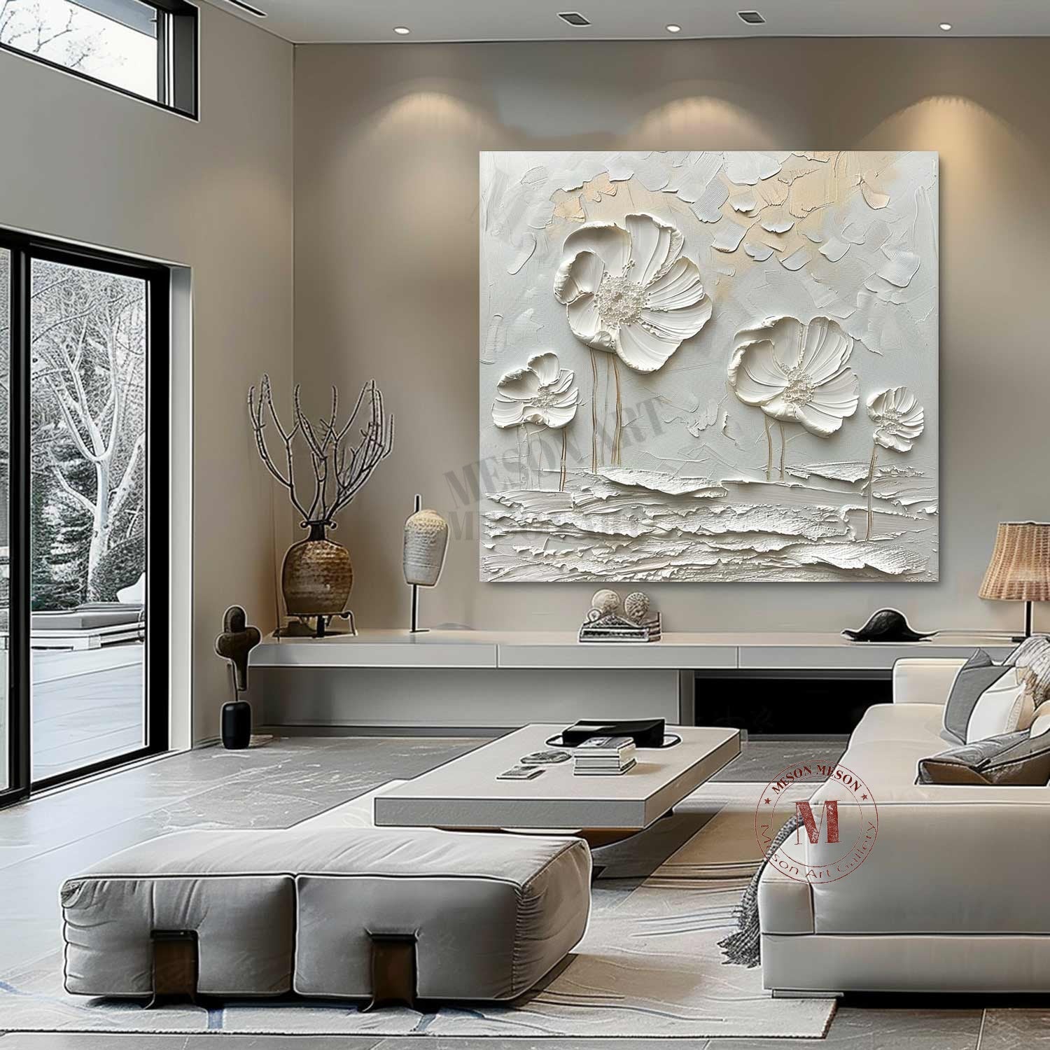Plaster Art Texture Painting SG333 - Neutralighting
