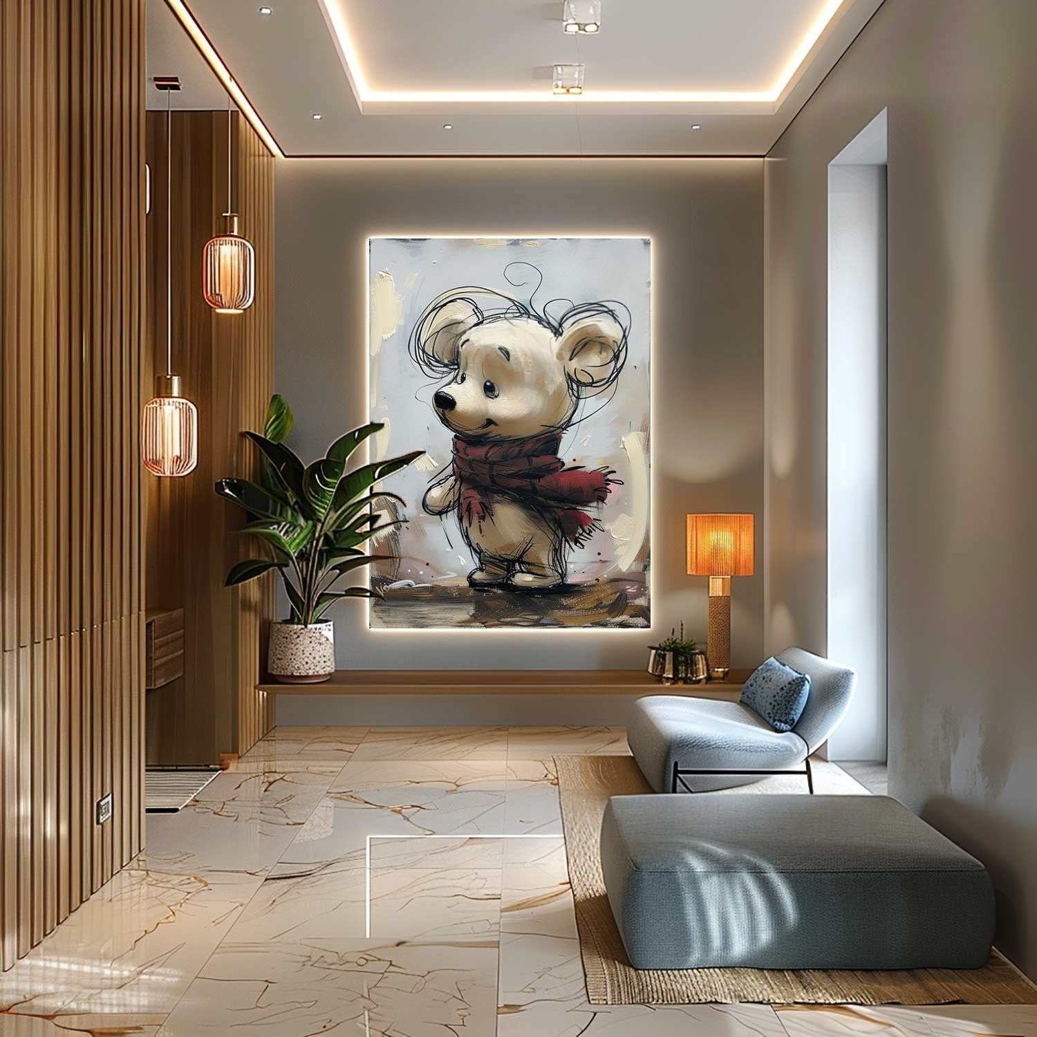 Wall Art Whimsical Winter Bear