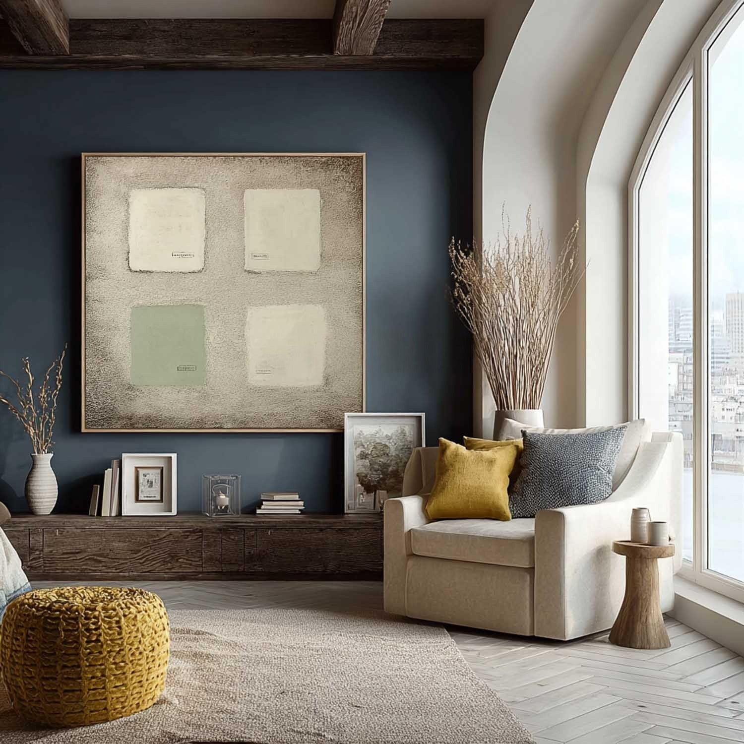 Minimalist Color Block Texture Painting