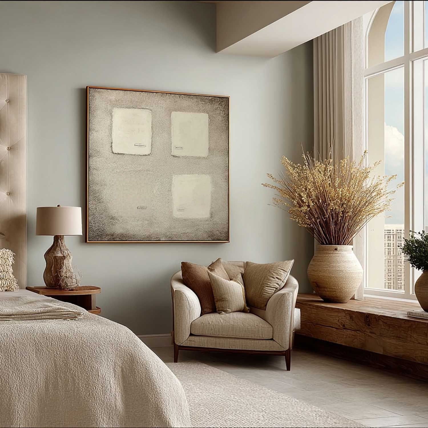 Minimalist Color Block Texture Painting