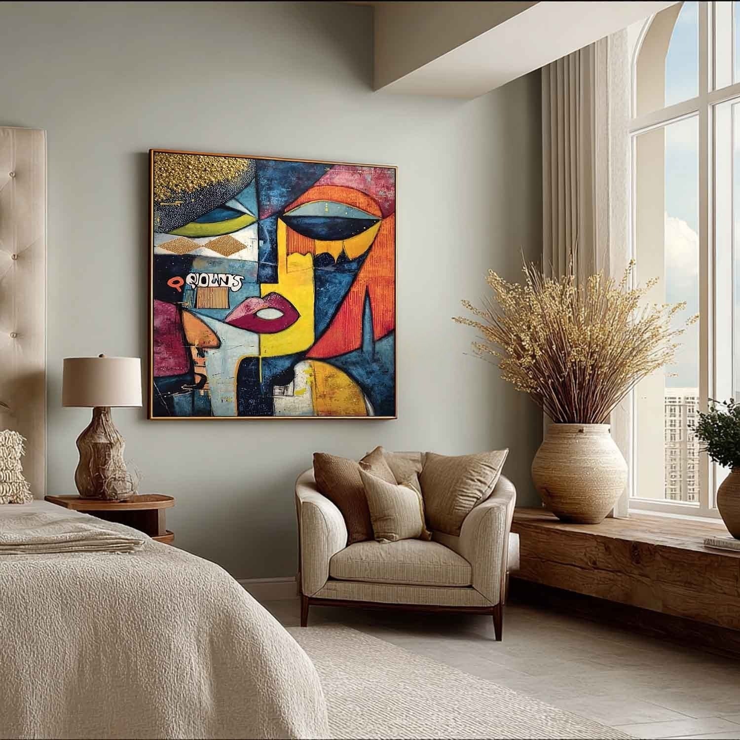 Cubist Abstract Face Painting