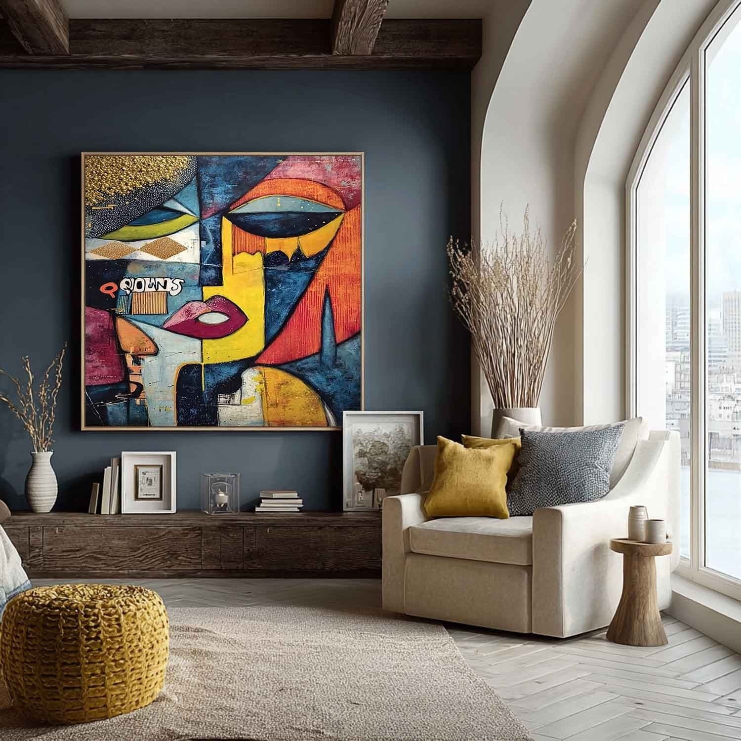 Cubist Abstract Face Painting