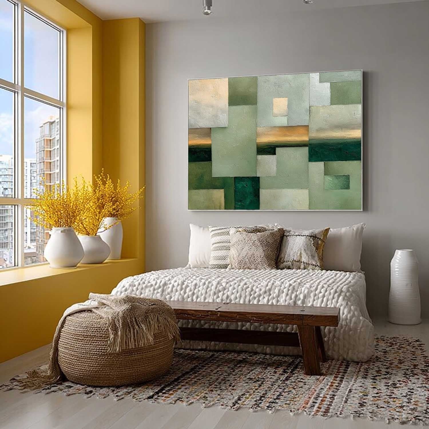 Abstract Geometric Landscape Painting