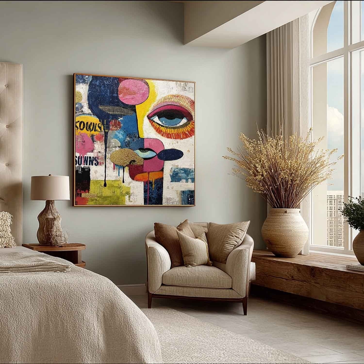 Wall Art Pop Art Textured Fragmented