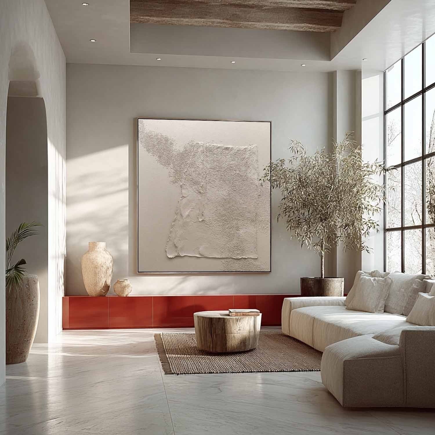 Wabi-Sabi Textured Plaster Wall Art