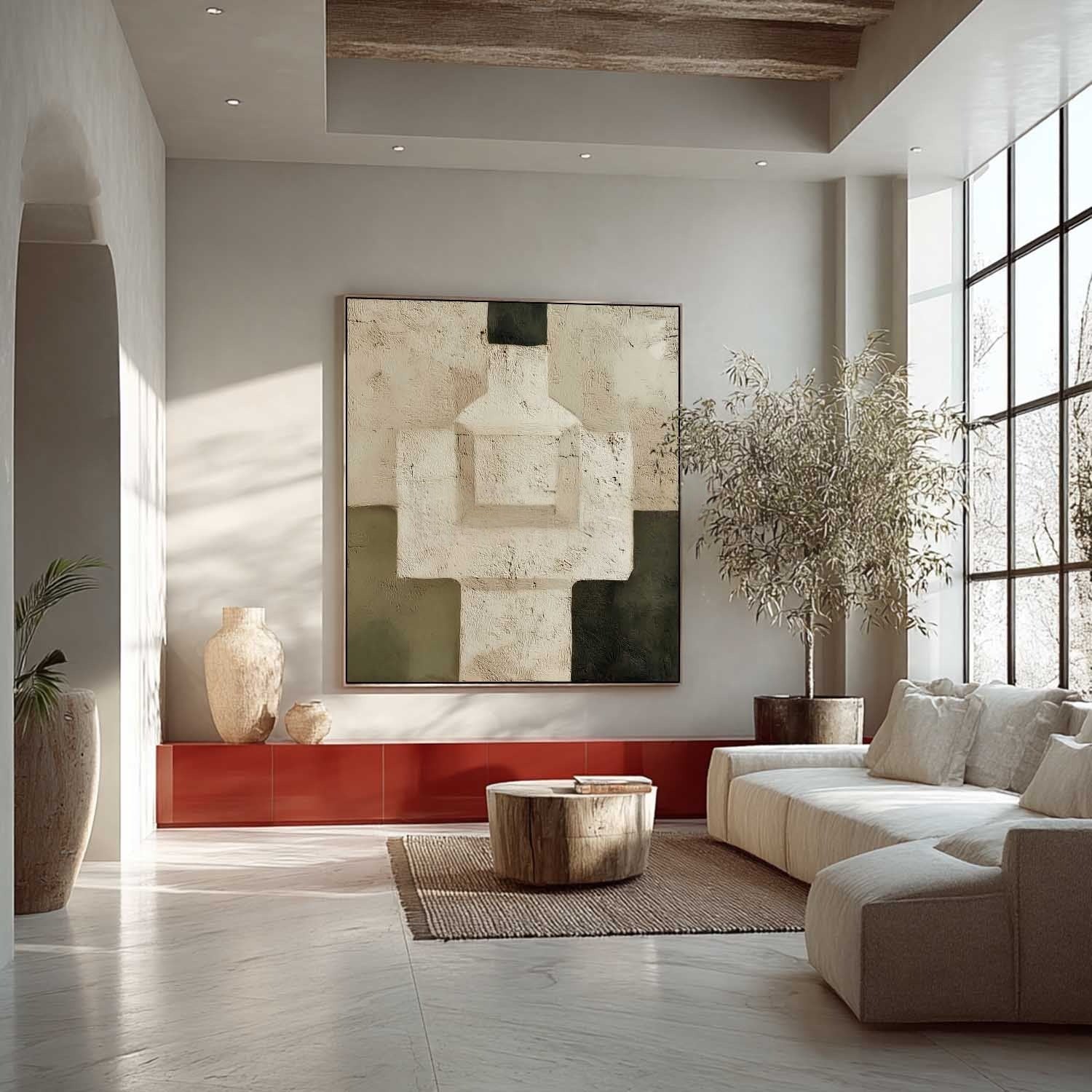 Wall Art 3D Geometric Abstract Neutral