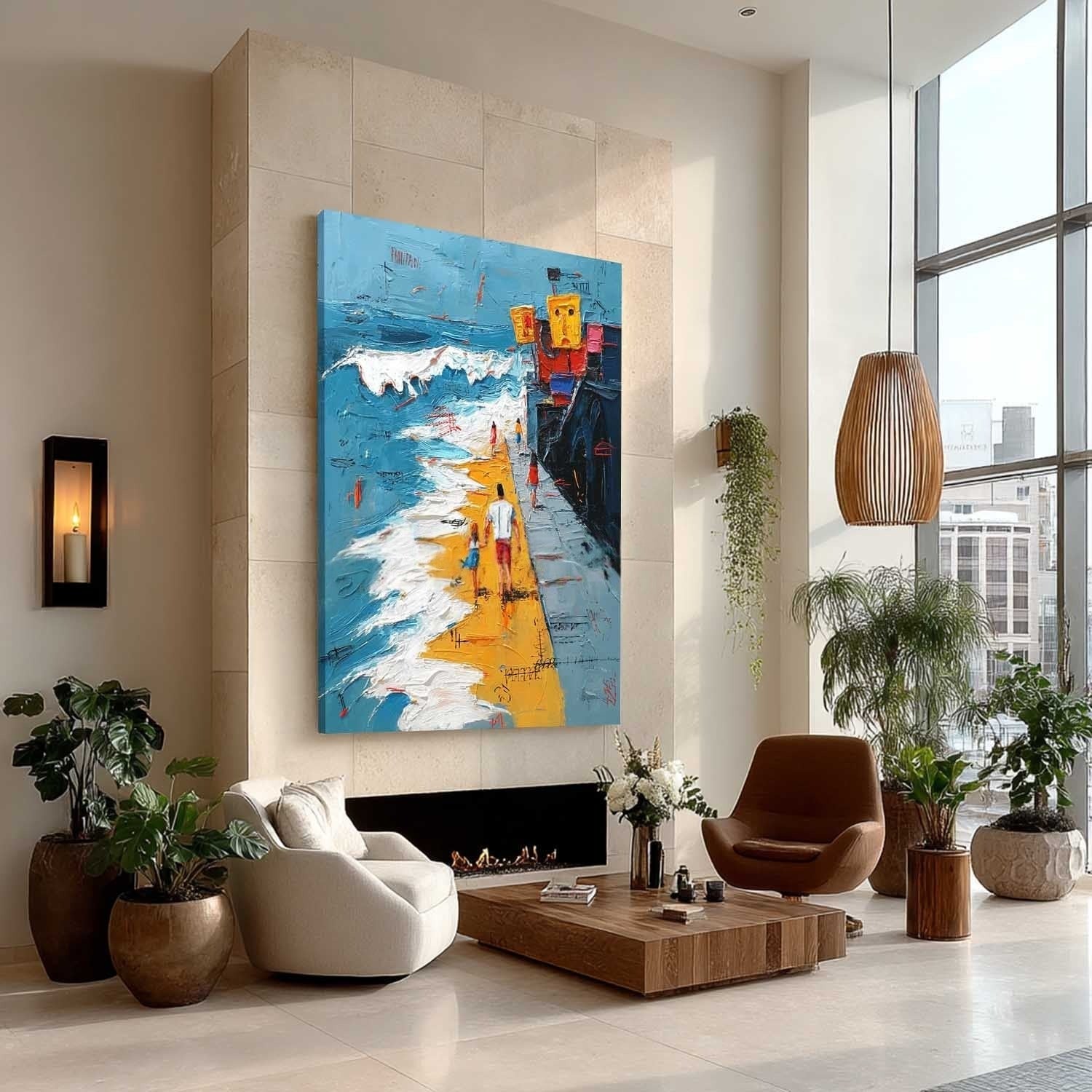 Wall Art Whimsical Plaster Beach