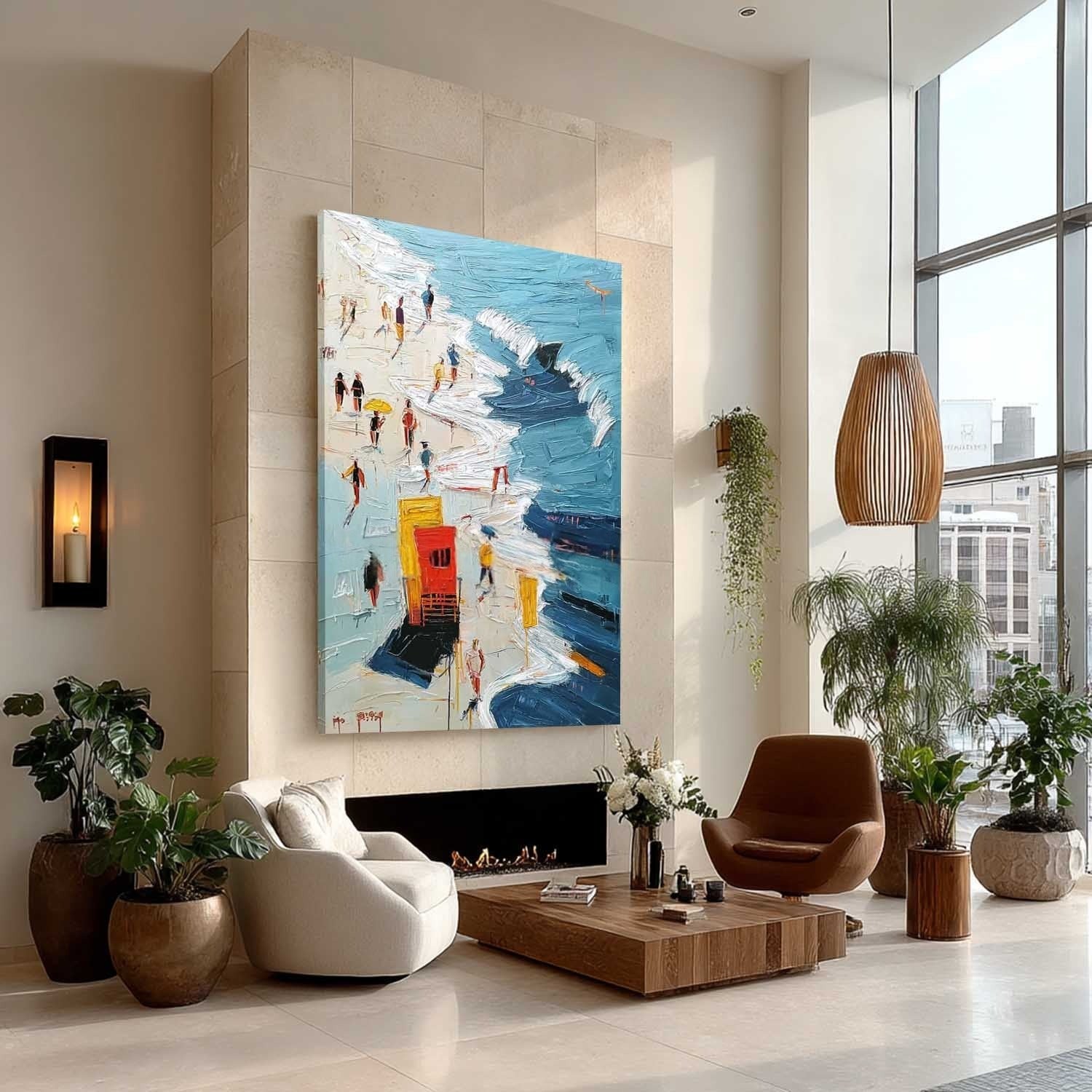 Wall Art Sunny Textured Beach Umbrella
