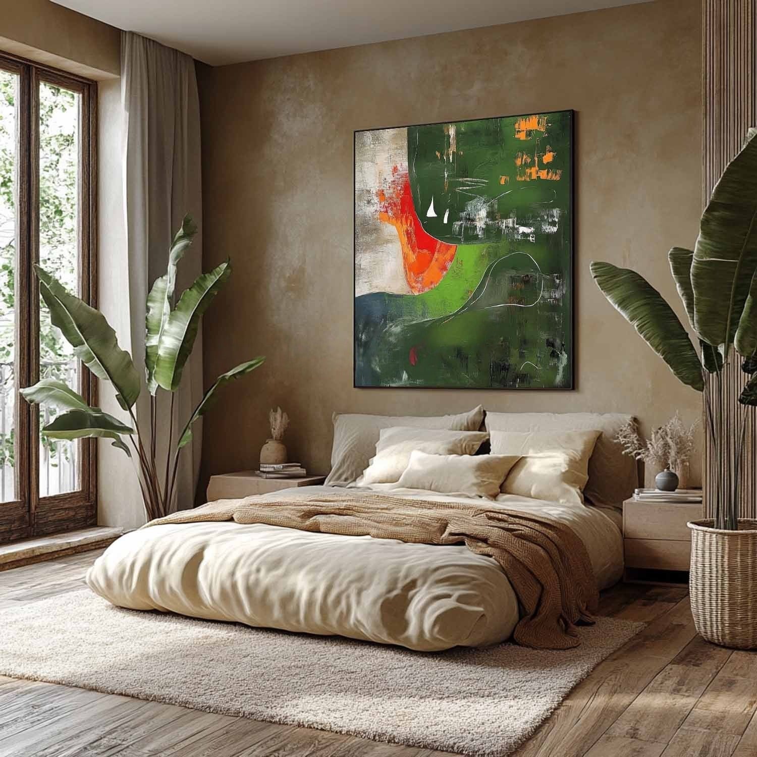 Wall Art Lush Textured Organic Green