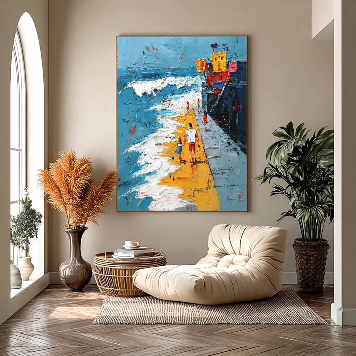 Wall Art Whimsical Plaster Beach