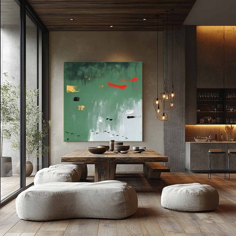 Wall Art Calm Textured Serene Green