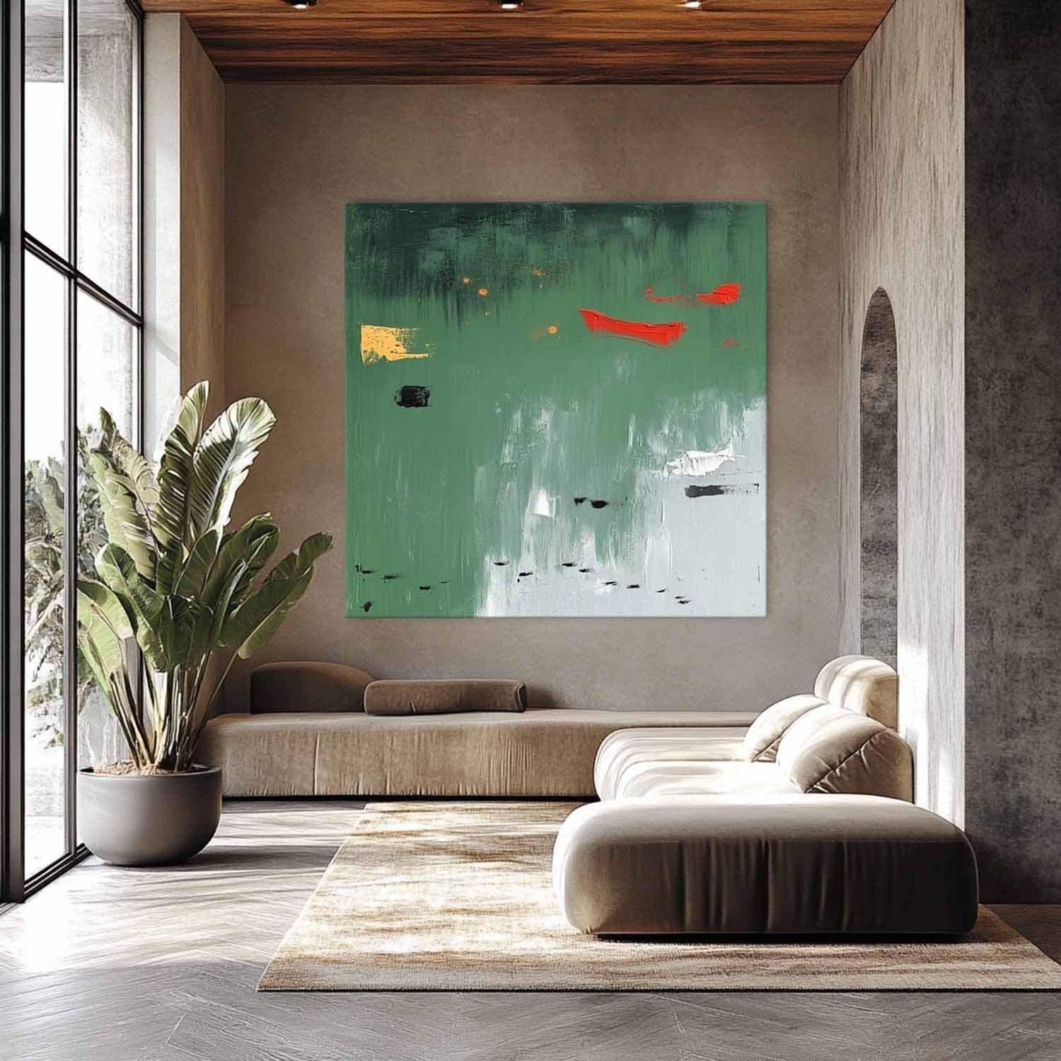 Wall Art Calm Textured Serene Green