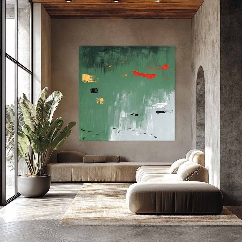 Wall Art Calm Textured Serene Green