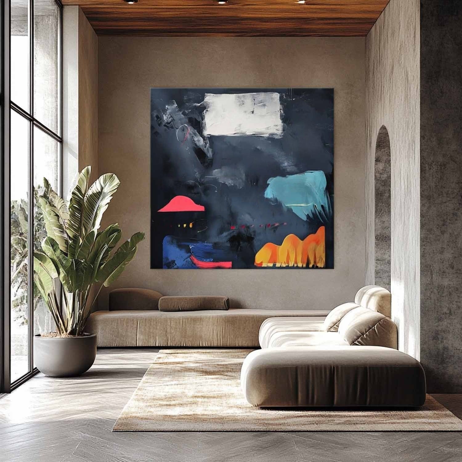 Wall Art Dynamic Textured Bold Dark