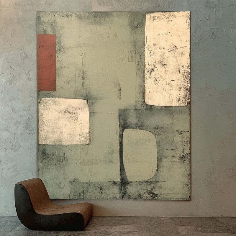 Wall Art Minimalist Geometric Sage Terracotta