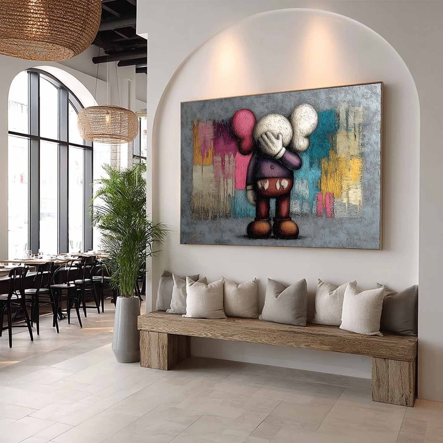 Wall Art Introspective Textured Kaws
