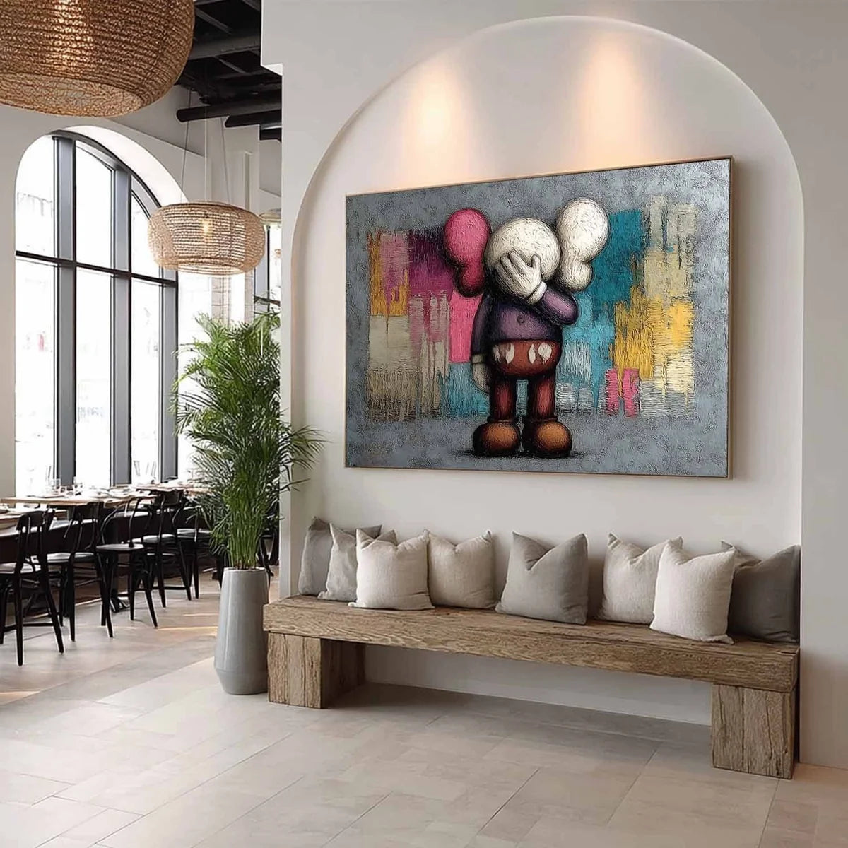 Wall Art Introspective Textured Kaws