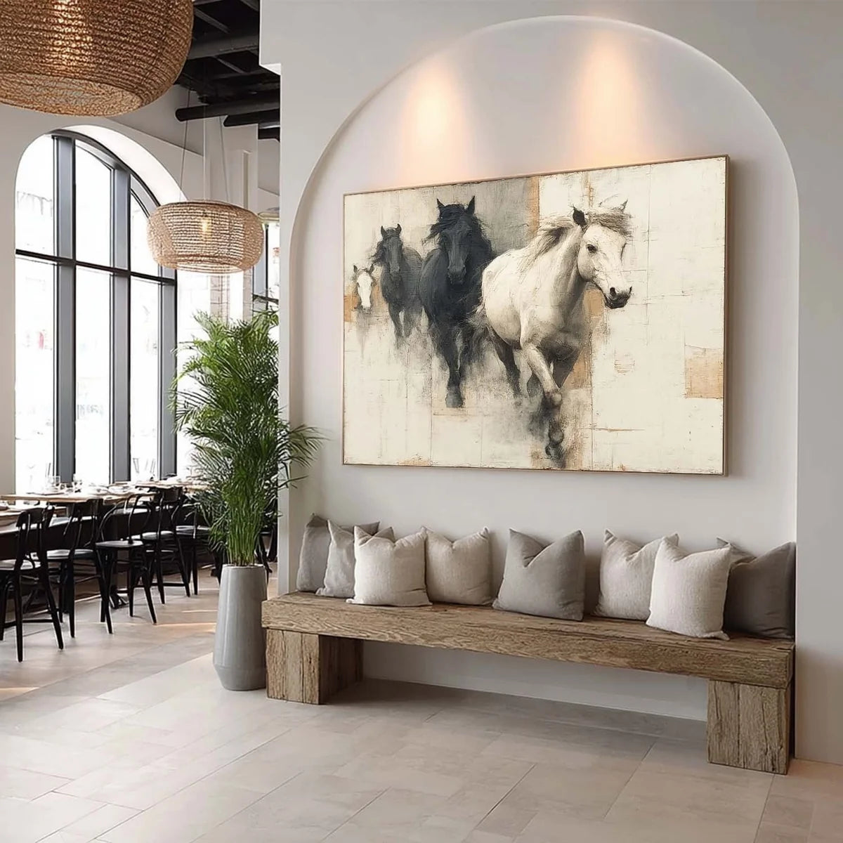 Wall Art Dramatic Monochrome Horse