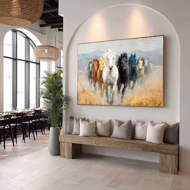 Wall Art Running Horse Painting