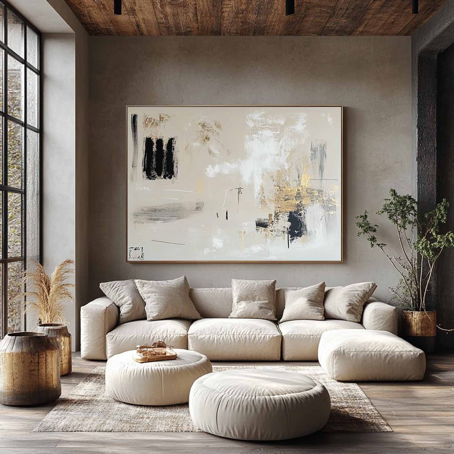 Wall Art Modern Textured Neutral