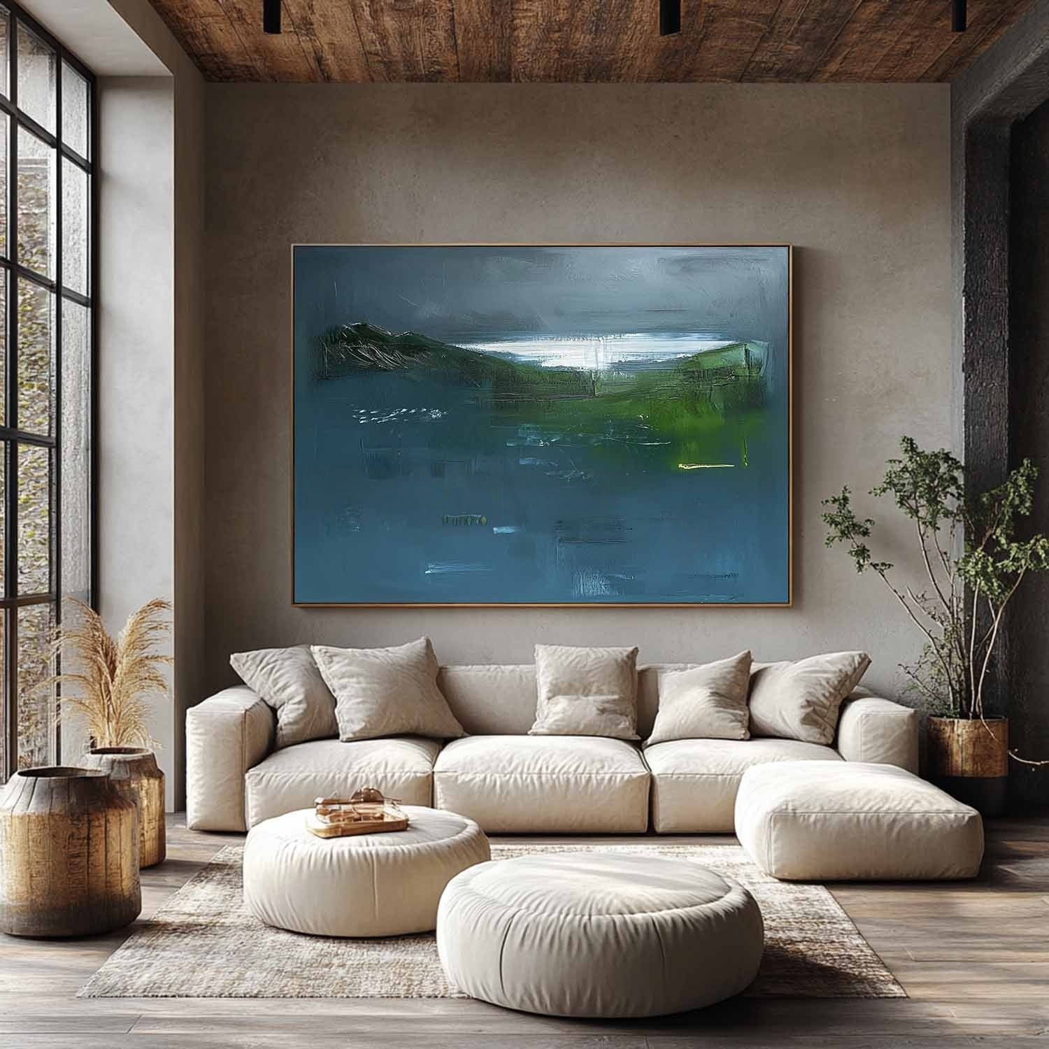 Wall Art Serene Textured Misty Green