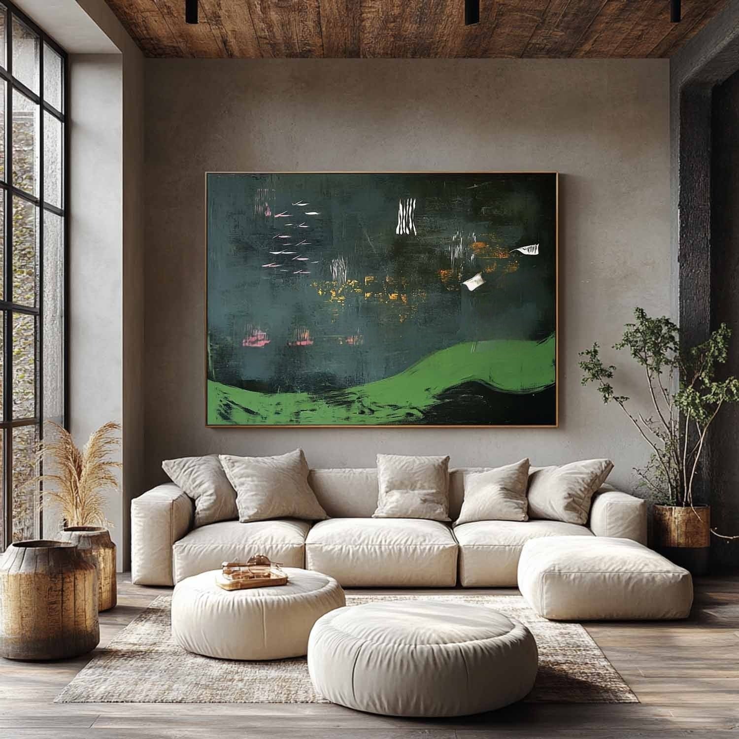 Wall Art Rectangle Abstract Modern Art Luxury
