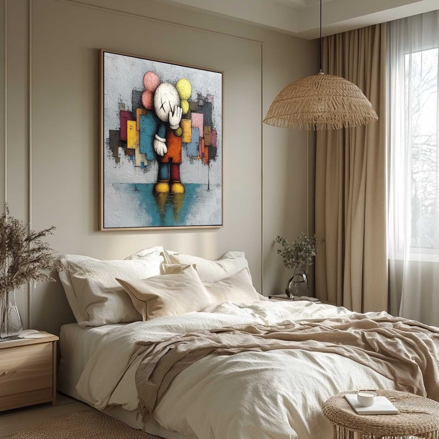 Wall Art Reflective Textured Kaws