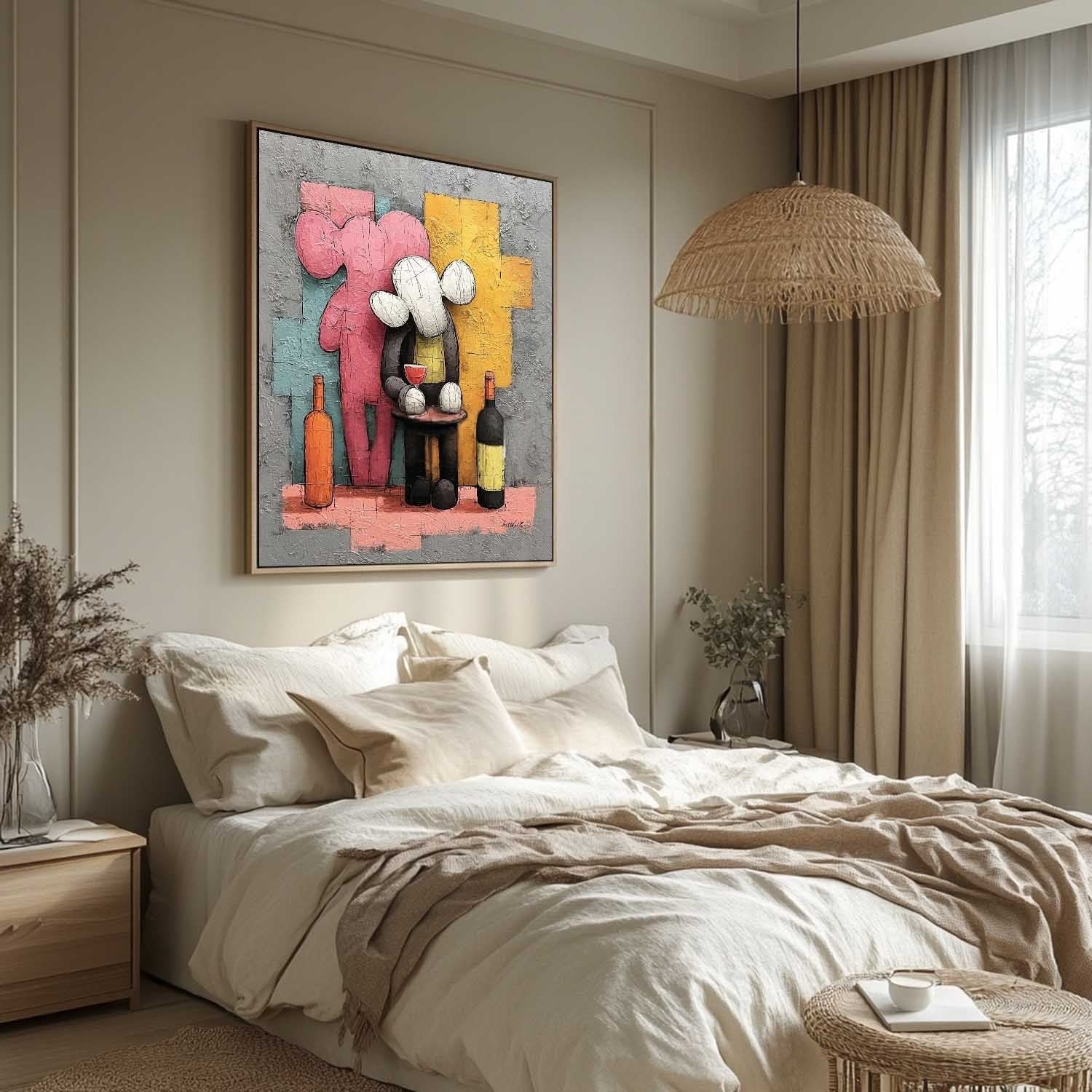 Wall Art Vertical Pop Art Cartoon Character Scene Playful