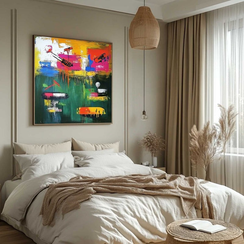 Wall Art Square Expressionist Golf Painting