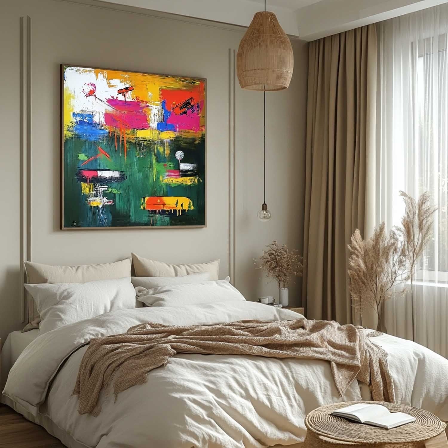 Wall Art Square Expressionist Golf Painting