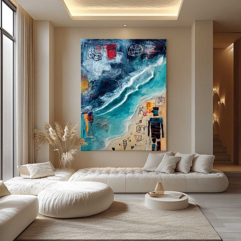 Wall Art Abstract Ocean Painting