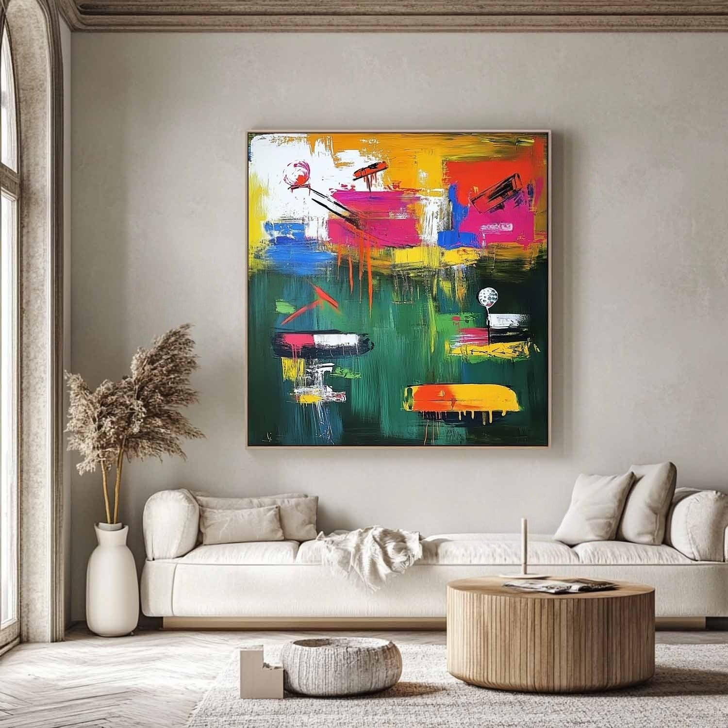 Wall Art Square Expressionist Golf Painting