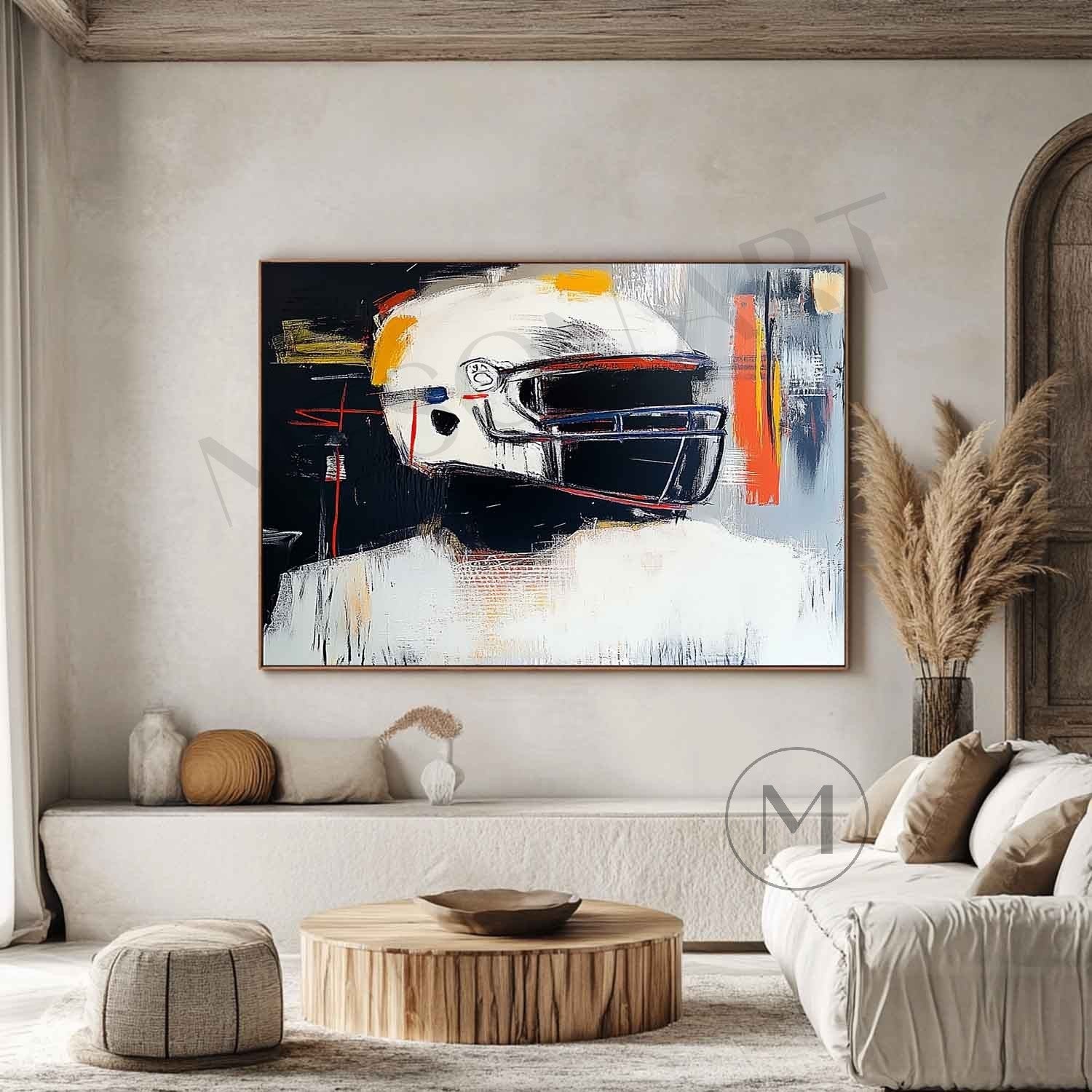 Wall Art Expressionist Racing Helmet