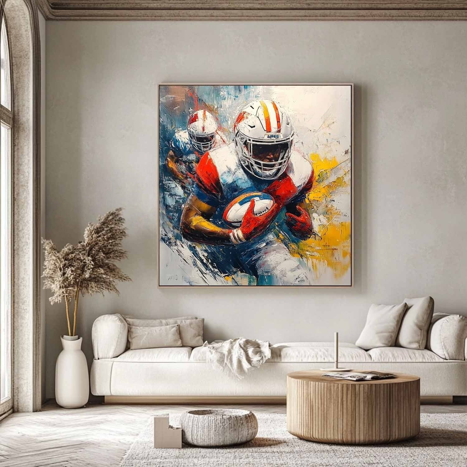 Wall Art Expressionist American Football Player