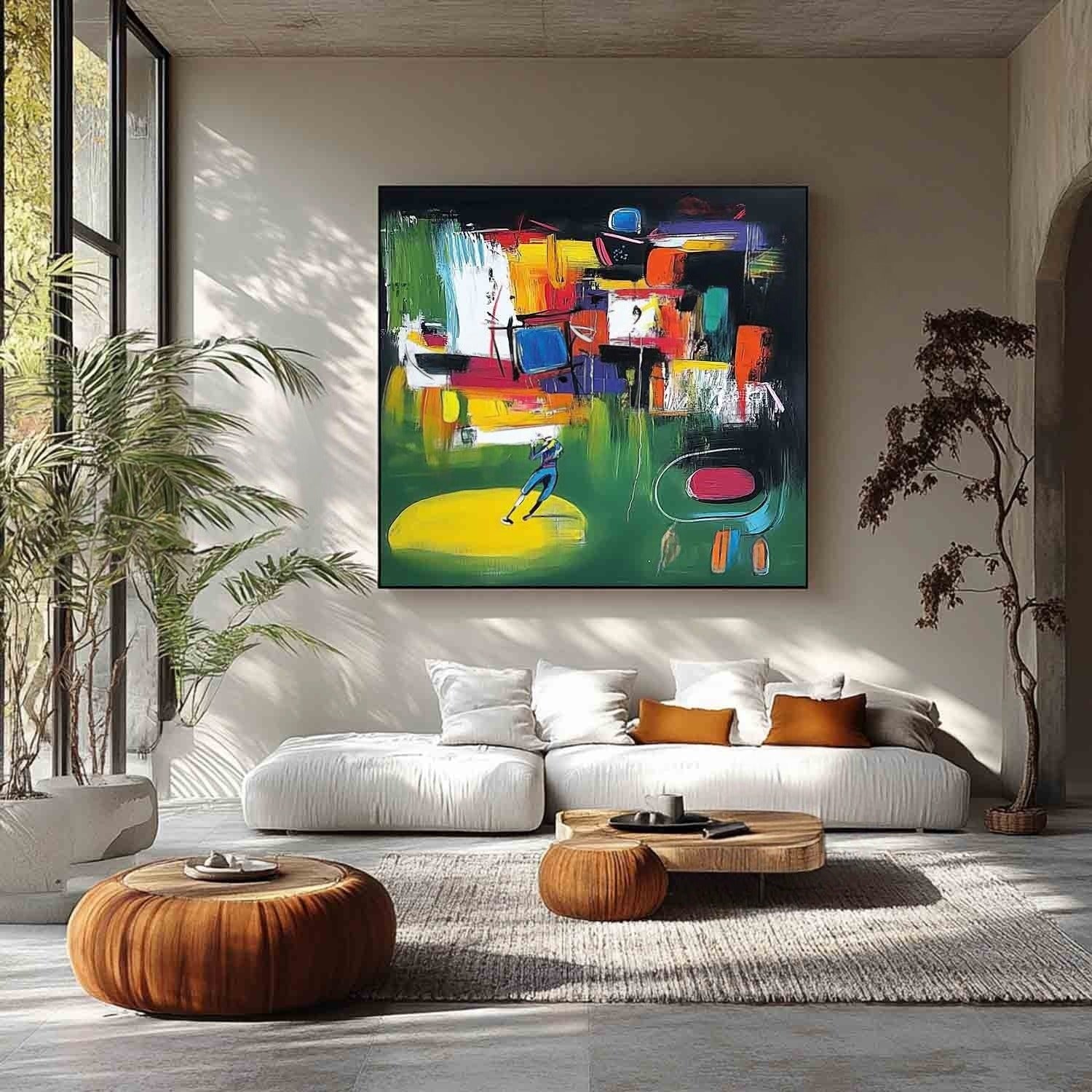 Wall Art Expressionist Golf Painting