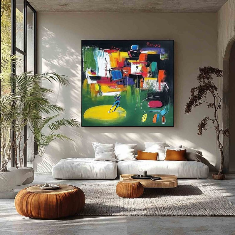 Wall Art Expressionist Golf Painting